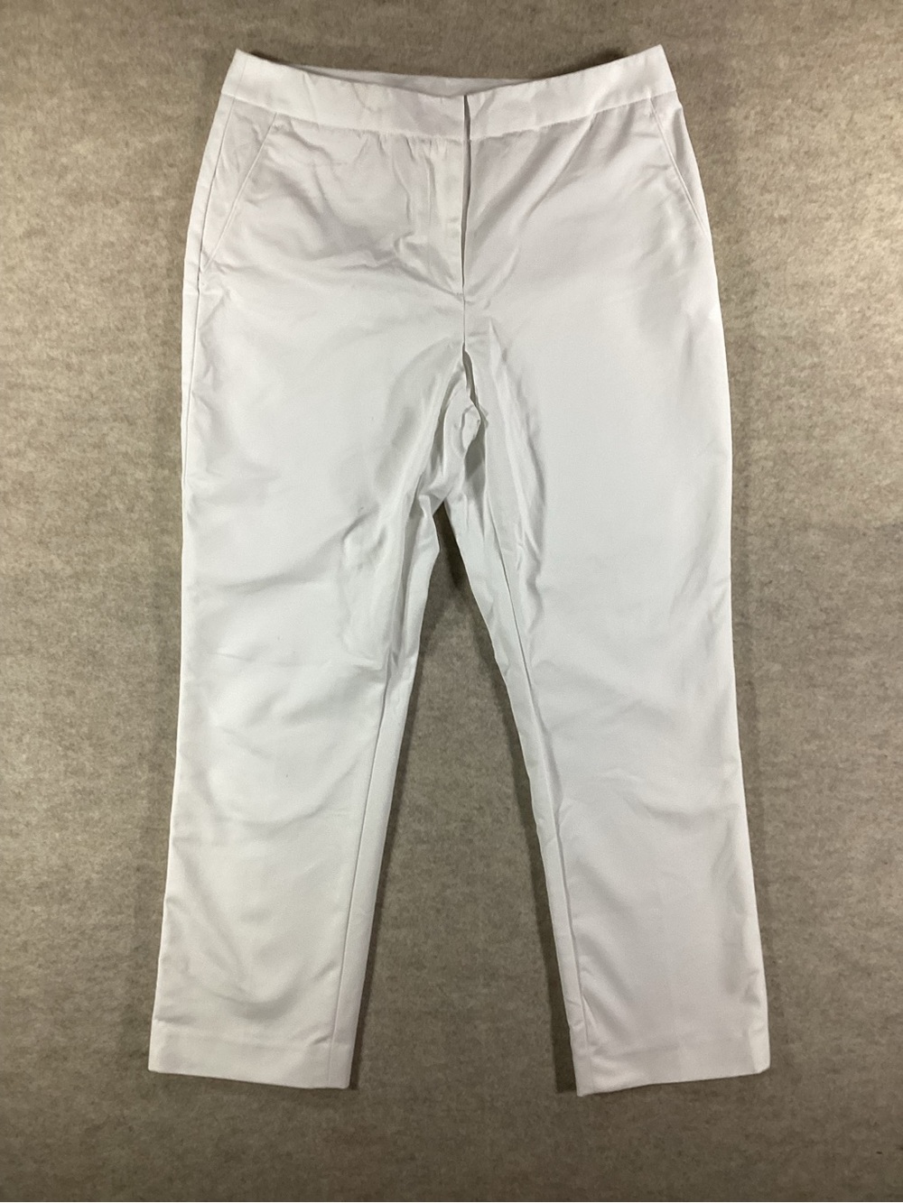 Donna Karan White Straight Leg Pants